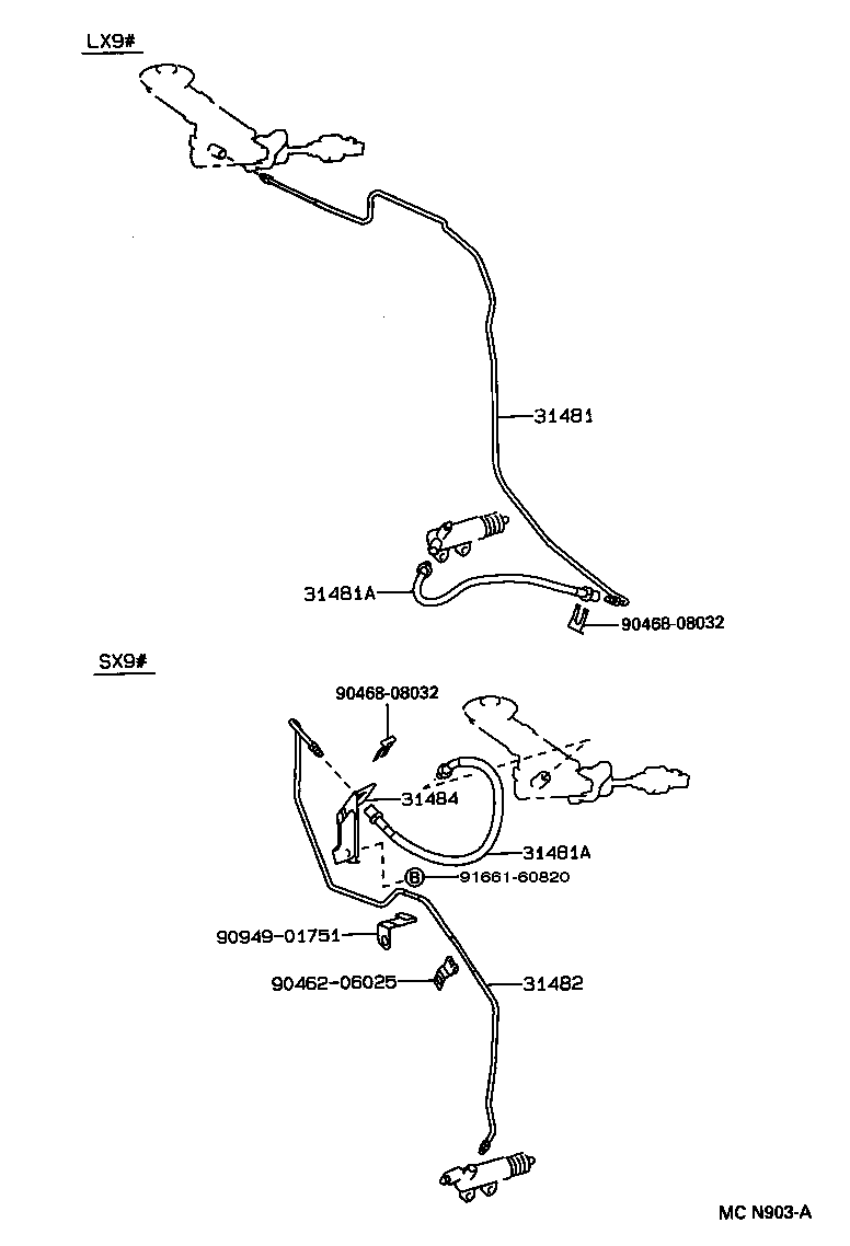 MARK 2 |  CLUTCH PEDAL FLEXIBLE HOSE