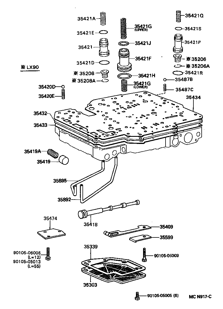  MARK 2 |  VALVE BODY OIL STRAINER ATM