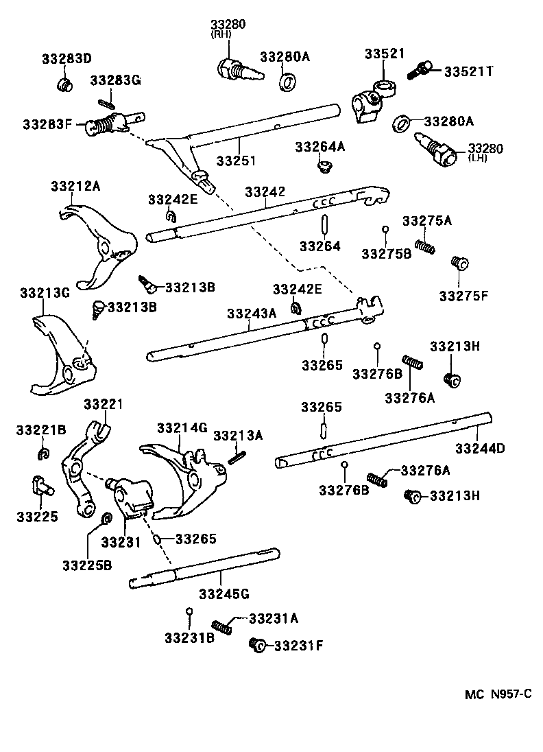 MARK 2 | GEAR SHIFT FORK LEVER SHAFT MTM