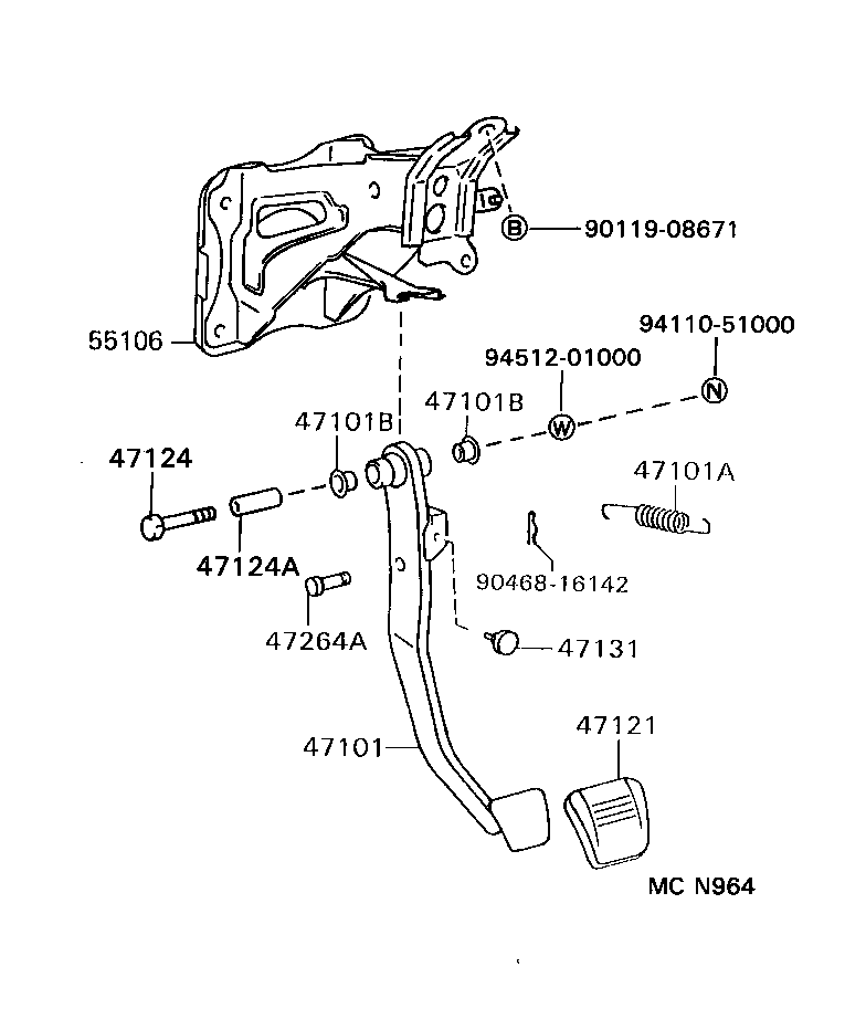  MARK 2 |  BRAKE PEDAL BRACKET