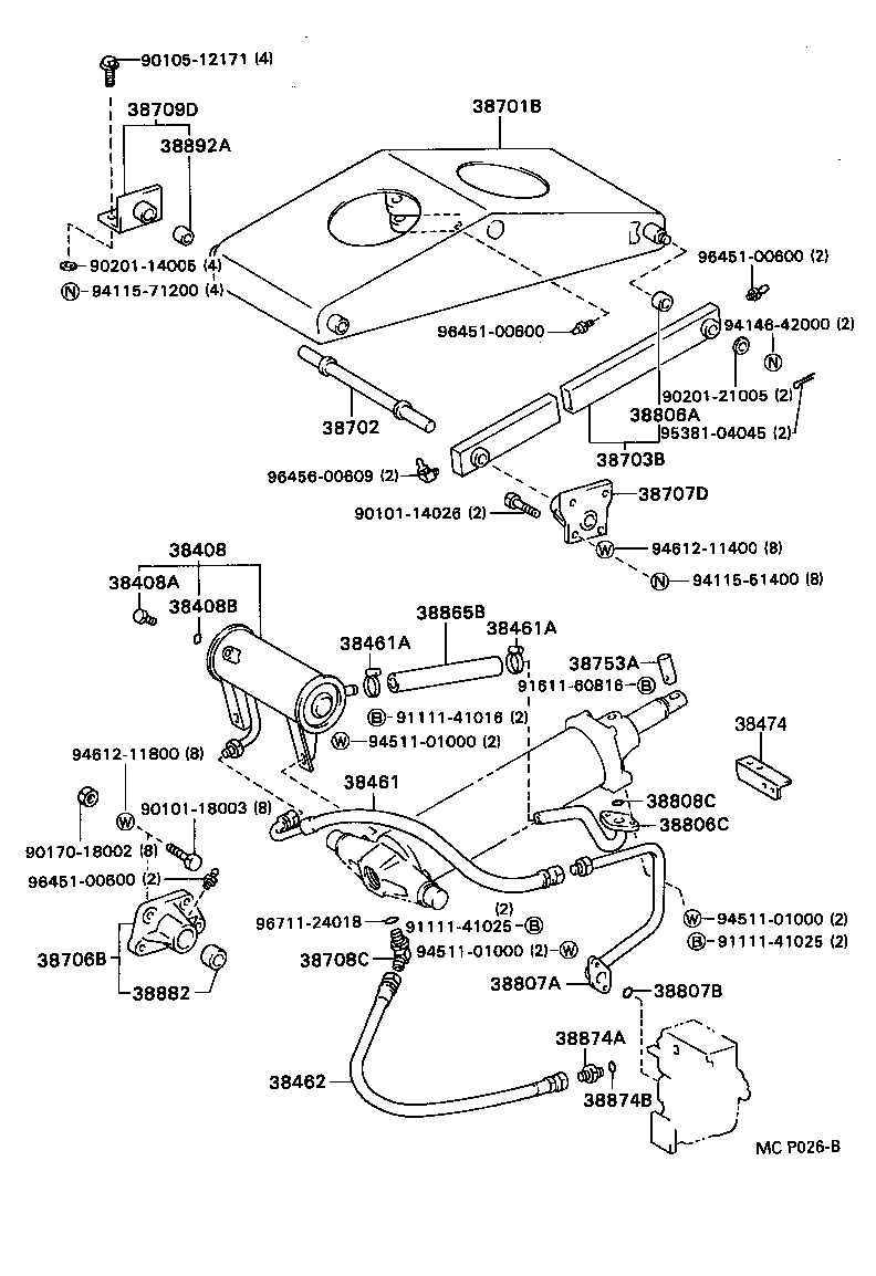  DYNA TOYOACE |  HOIST CYLINDER TRUNNION LIFT ARM