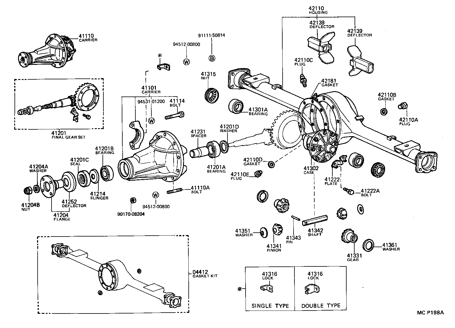  LITEACE VAN WAGON |  REAR AXLE HOUSING DIFFERENTIAL