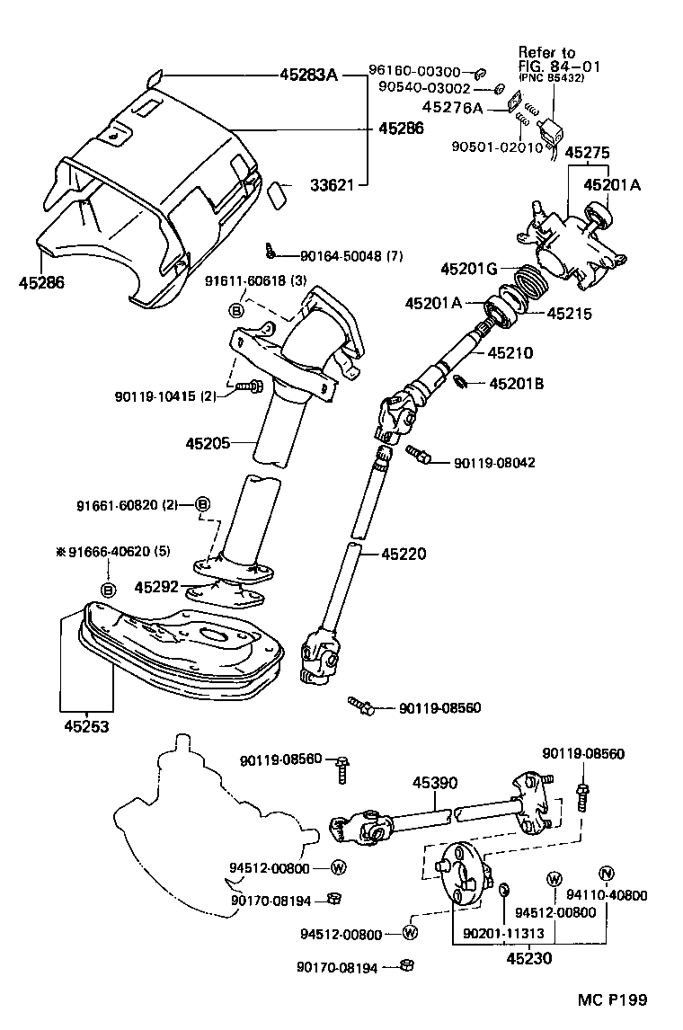  LITEACE VAN WAGON |  STEERING COLUMN SHAFT