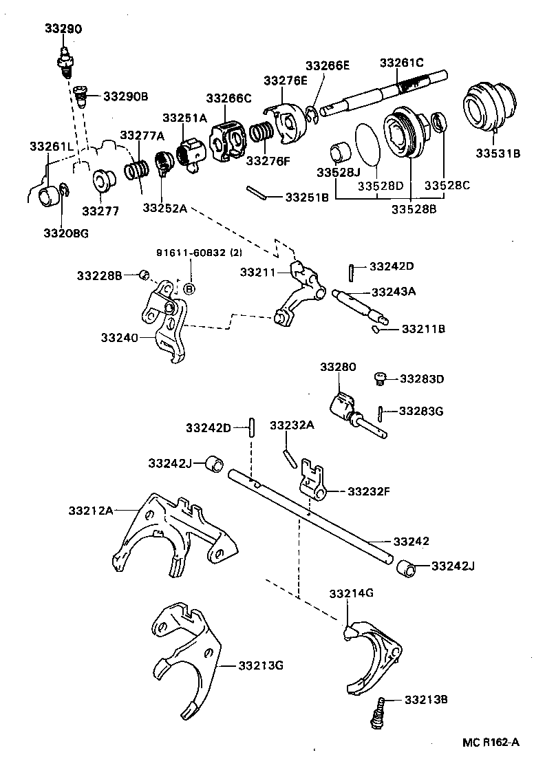 CAMRY VISTA | GEAR SHIFT FORK LEVER SHAFT MTM