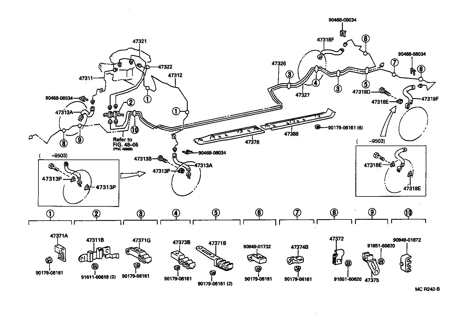  CROWN CROWN MAJESTA |  BRAKE TUBE CLAMP