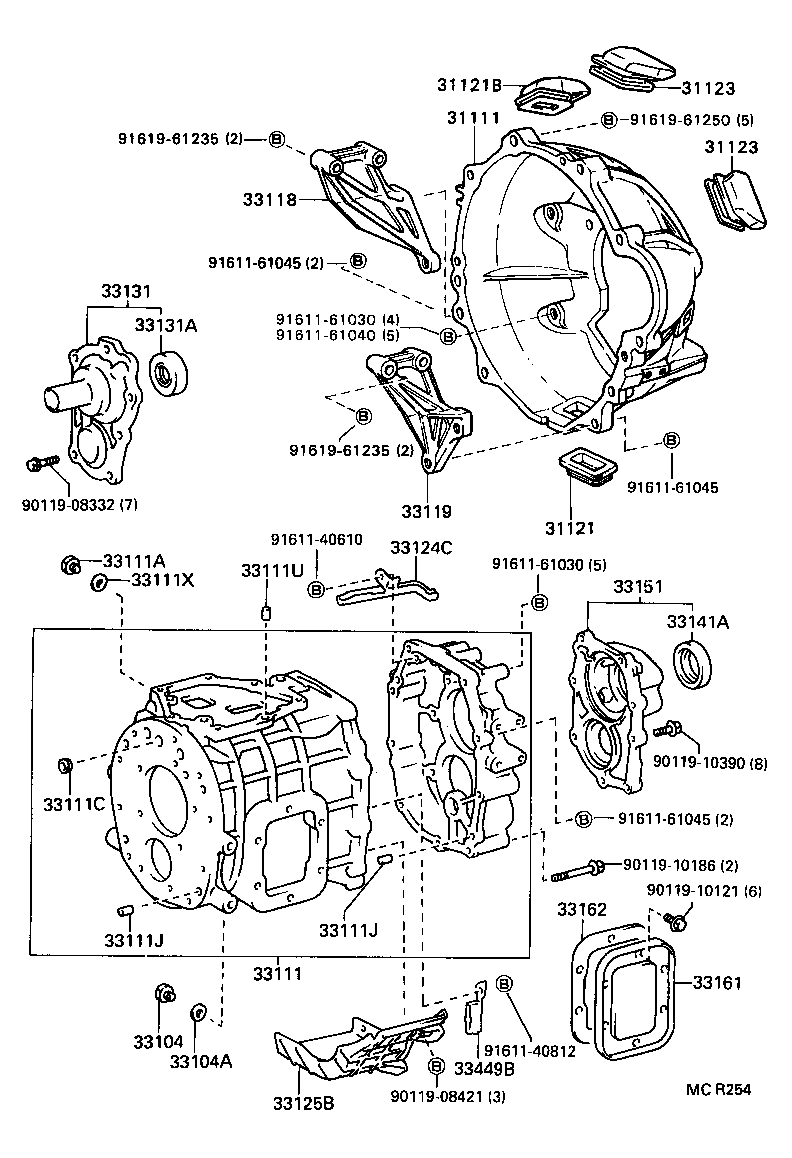  DYNA TOYOACE QUICK |  CLUTCH HOUSING TRANSMISSION CASE MTM