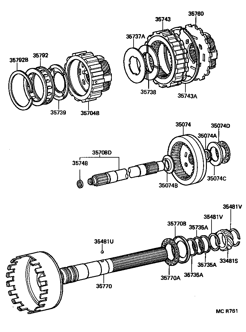  TOYOACE DYNA |  PLANETARY GEAR REVERSE PISTON COUNTER GEAR ATM