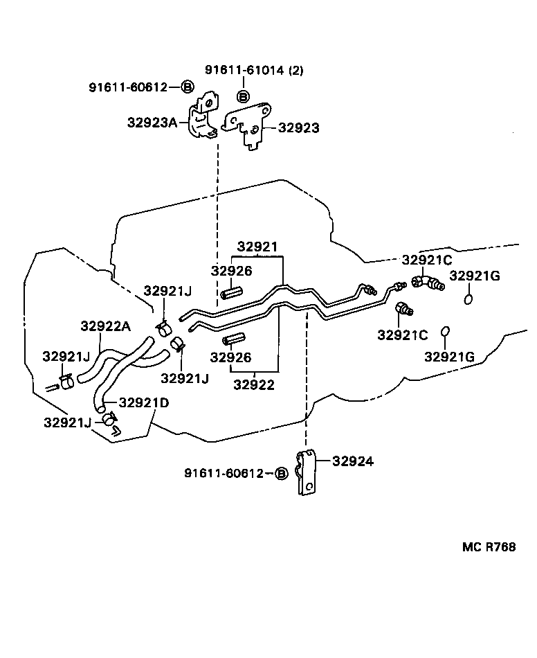  TOYOACE DYNA |  OIL COOLER TUBE ATM