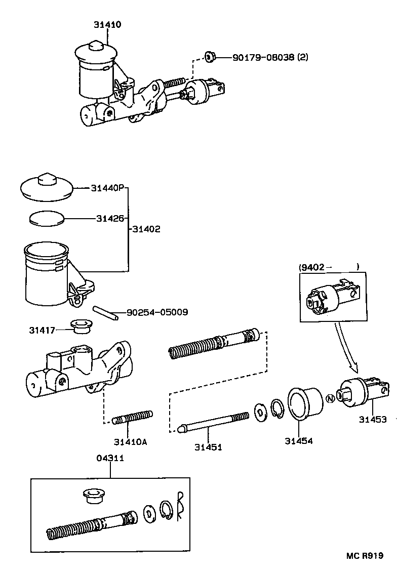  SPRINTER CARIB |  CLUTCH MASTER CYLINDER