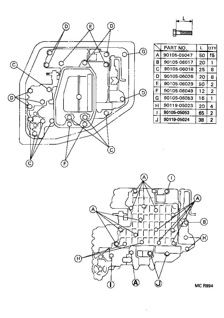  CARINA FF |  VALVE BODY OIL STRAINER ATM