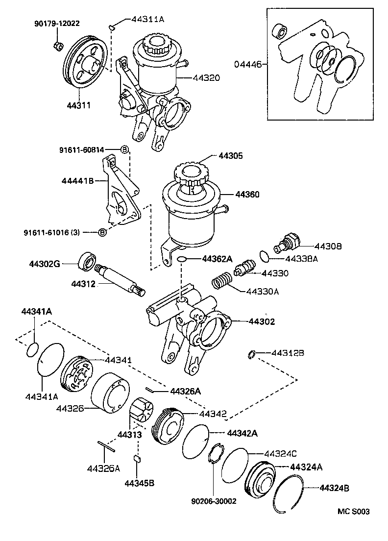  CARINA FF |  VANE PUMP RESERVOIR POWER STEERING