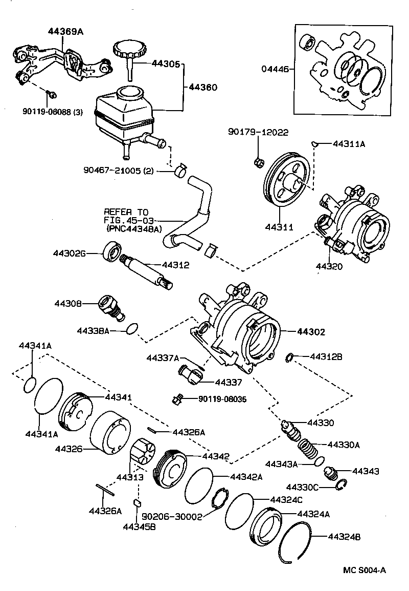  CARINA FF |  VANE PUMP RESERVOIR POWER STEERING