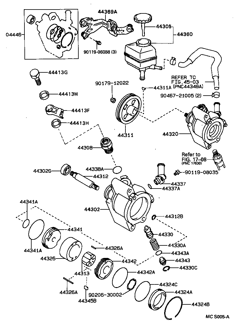  CARINA FF |  VANE PUMP RESERVOIR POWER STEERING