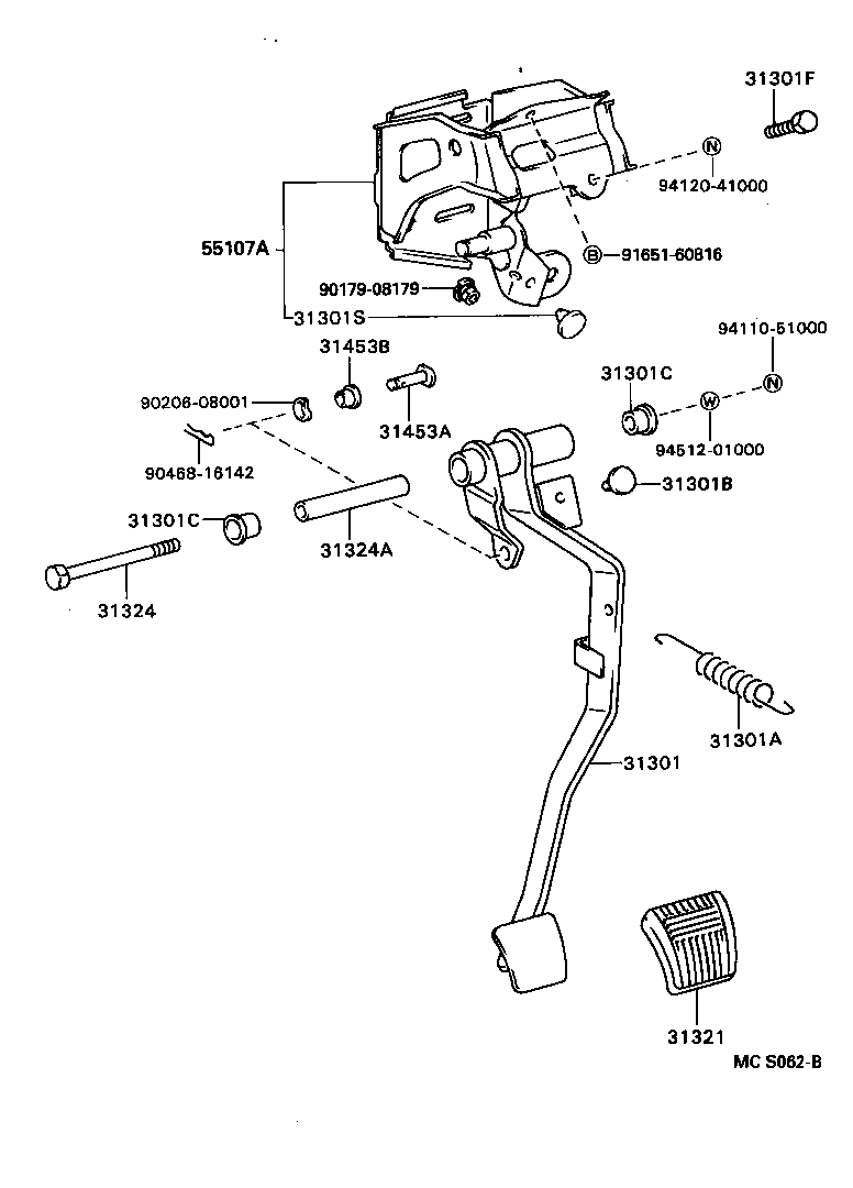  CARINA FF |  CLUTCH PEDAL FLEXIBLE HOSE