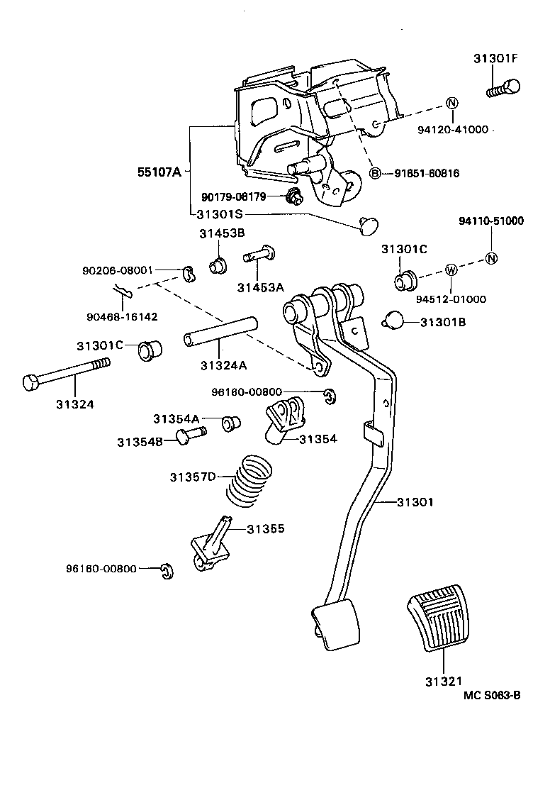  CARINA FF |  CLUTCH PEDAL FLEXIBLE HOSE
