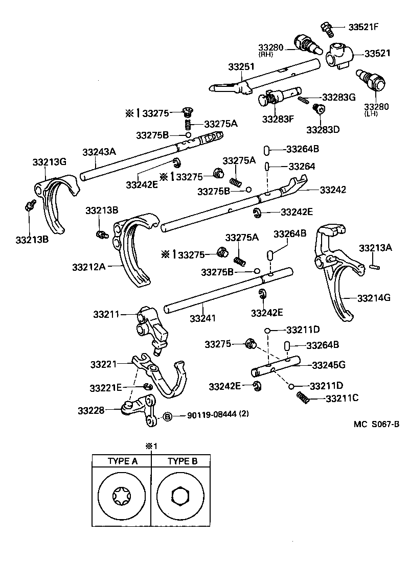  CHASER |  GEAR SHIFT FORK LEVER SHAFT MTM