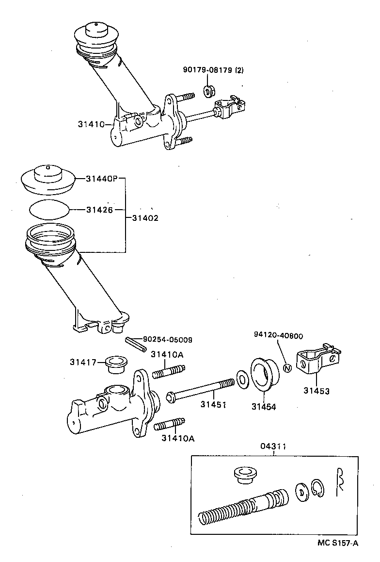  CARINA FF |  CLUTCH MASTER CYLINDER
