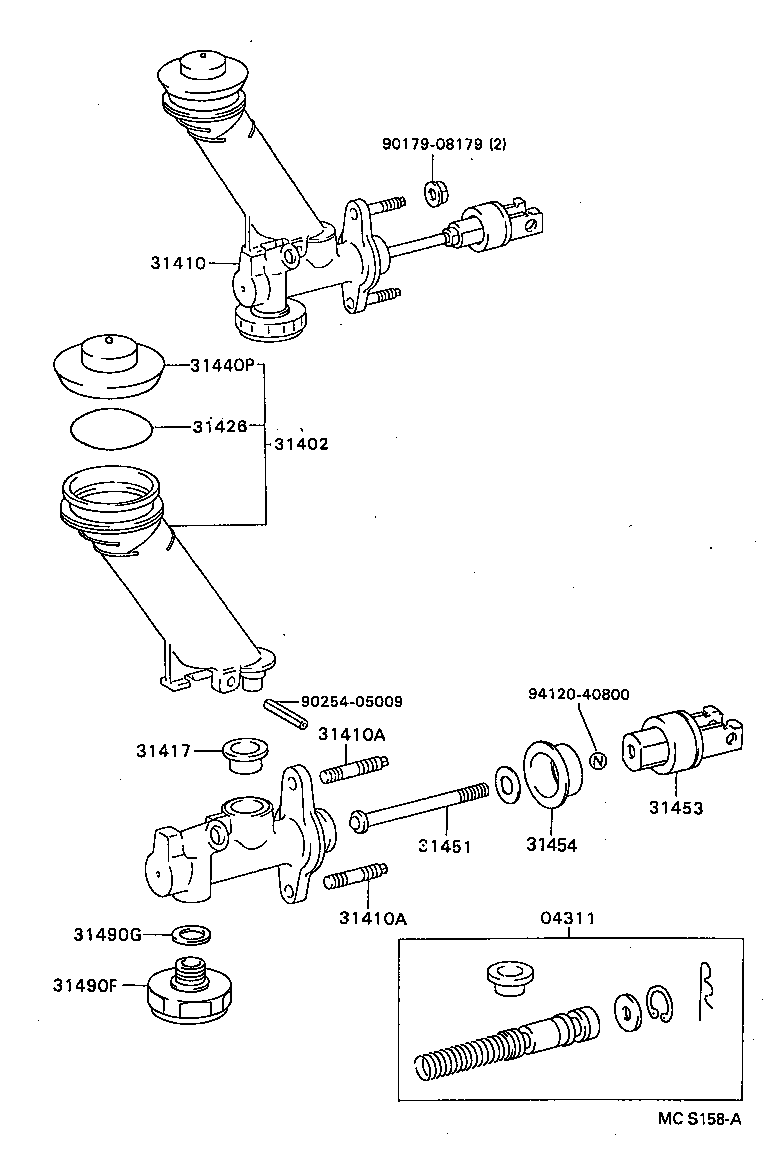  CARINA FF |  CLUTCH MASTER CYLINDER