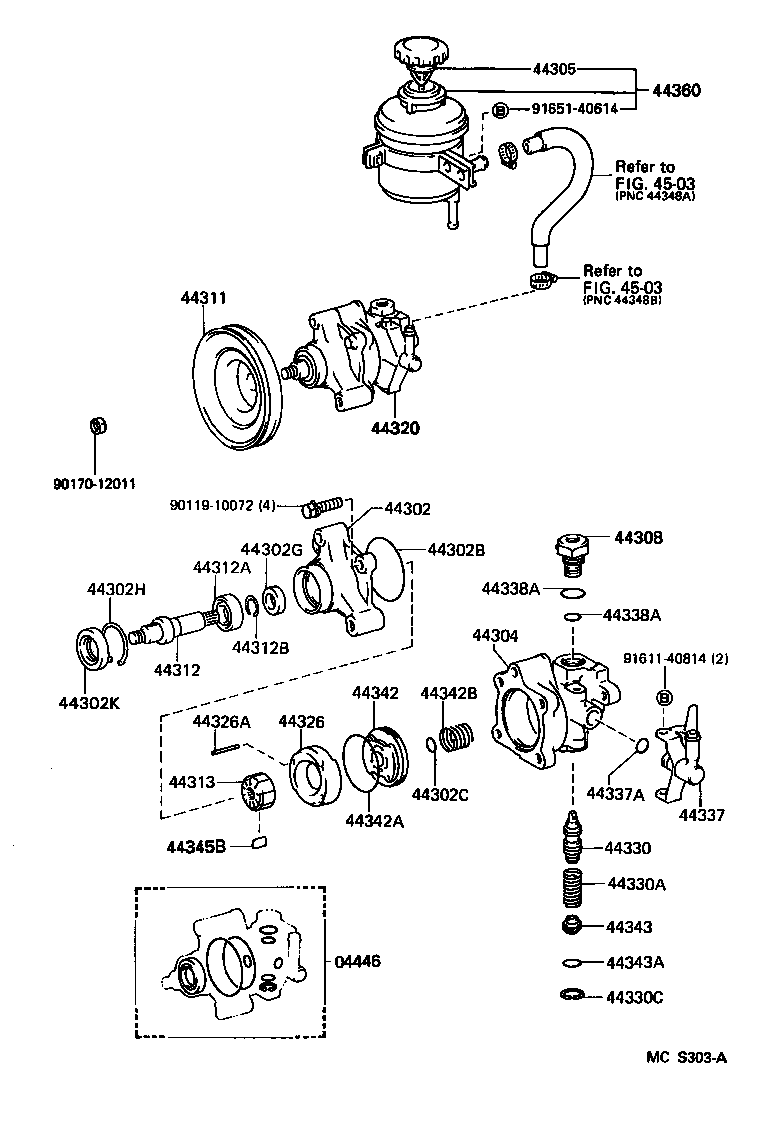  HIACE TRUCK |  VANE PUMP RESERVOIR POWER STEERING