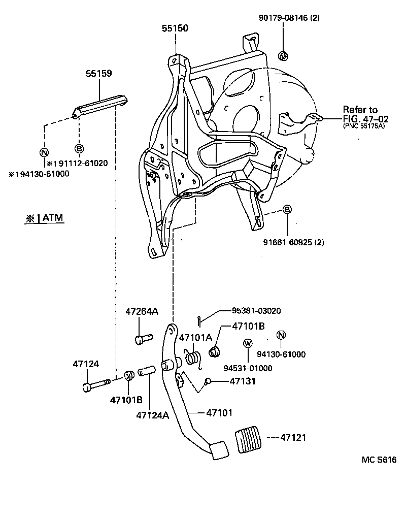  HIACE TRUCK |  BRAKE PEDAL BRACKET
