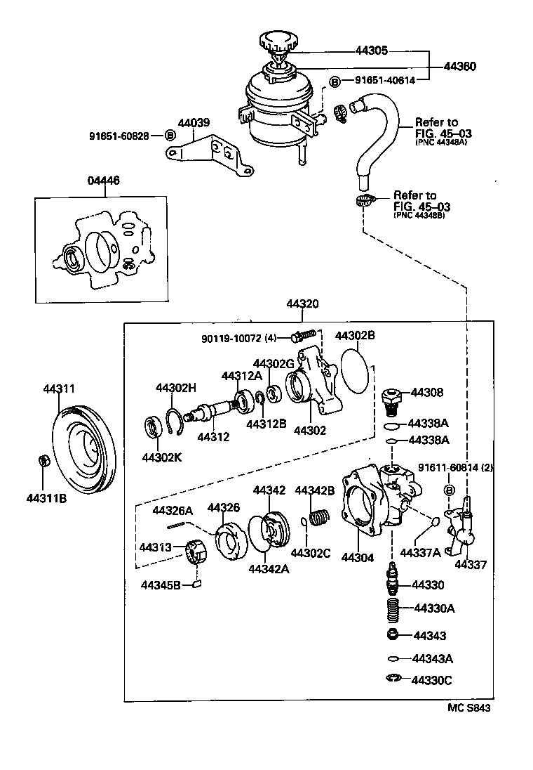  HIACE TRUCK |  VANE PUMP RESERVOIR POWER STEERING