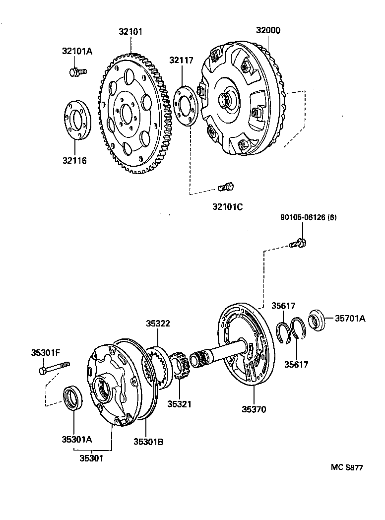  HIACE TRUCK |  TORQUE CONVERTER FRONT OIL PUMP CHAIN ATM
