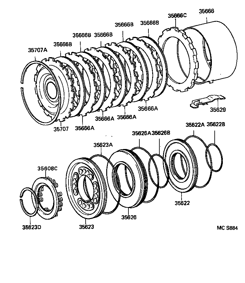  HIACE TRUCK |  BRAKE NO 3 1ST REVERSE BRAKE ATM