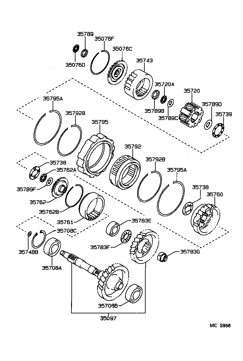  SPRINTER CARIB |  PLANETARY GEAR REVERSE PISTON COUNTER GEAR ATM