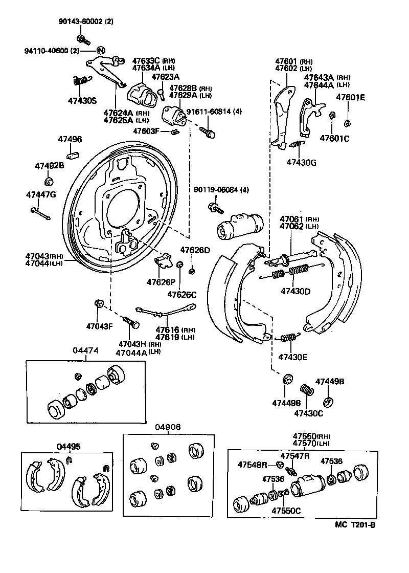  HIACE TRUCK |  REAR DRUM BRAKE WHEEL CYLINDER BACKING PLATE