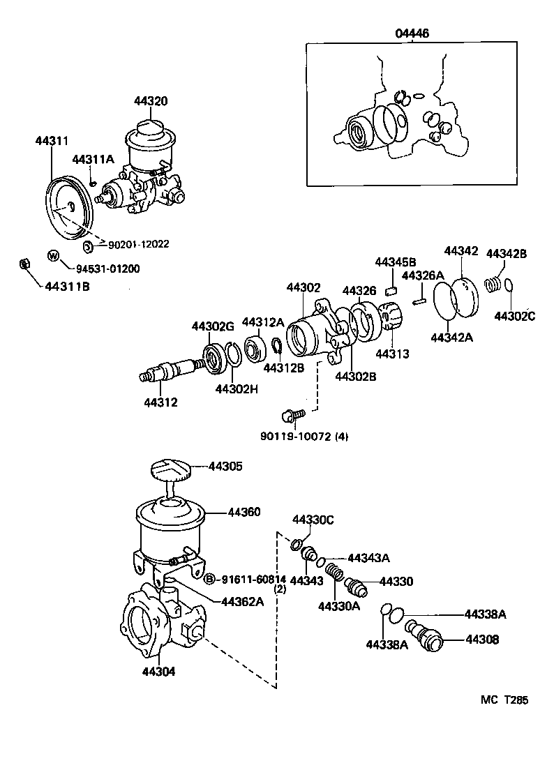  HIACE TRUCK |  VANE PUMP RESERVOIR POWER STEERING