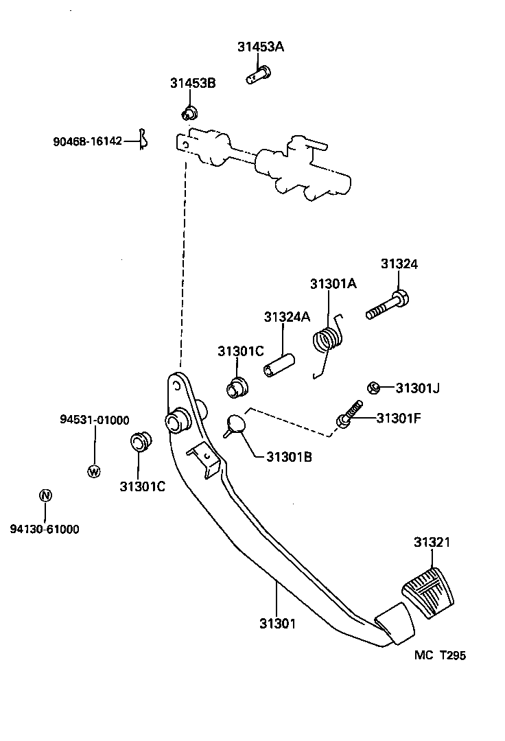  HIACE TRUCK |  CLUTCH PEDAL FLEXIBLE HOSE