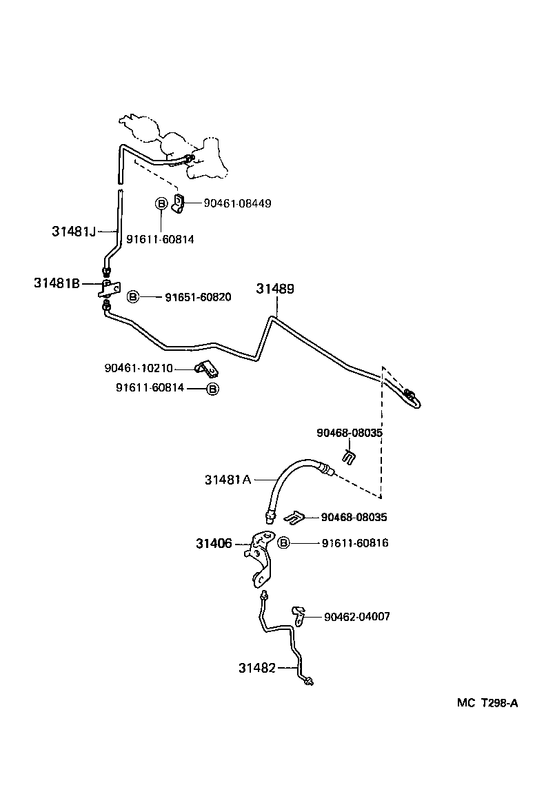  HIACE TRUCK |  CLUTCH PEDAL FLEXIBLE HOSE