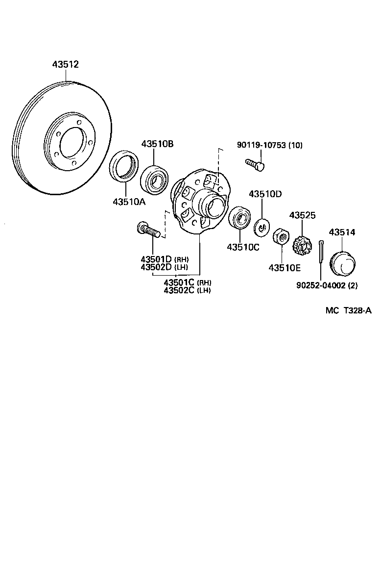  HIACE TRUCK |  FRONT AXLE HUB