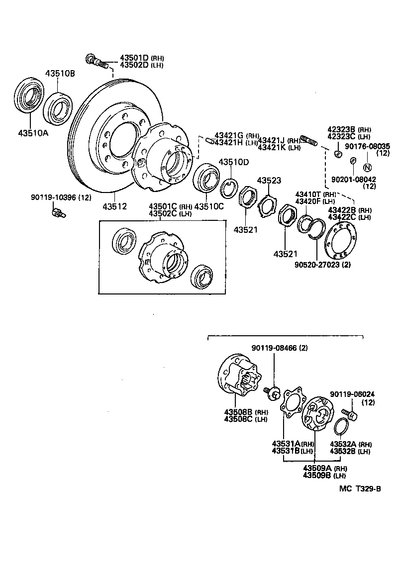  HIACE TRUCK |  FRONT AXLE HUB