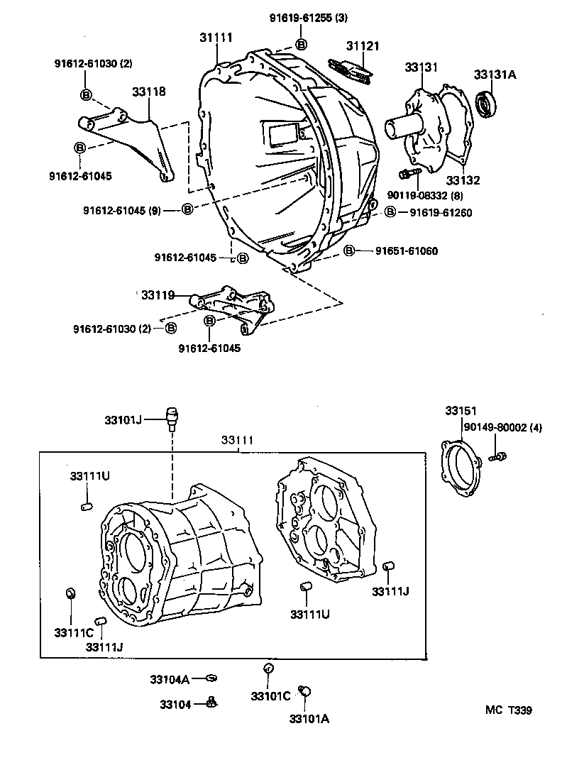  HIACE TRUCK |  CLUTCH HOUSING TRANSMISSION CASE MTM