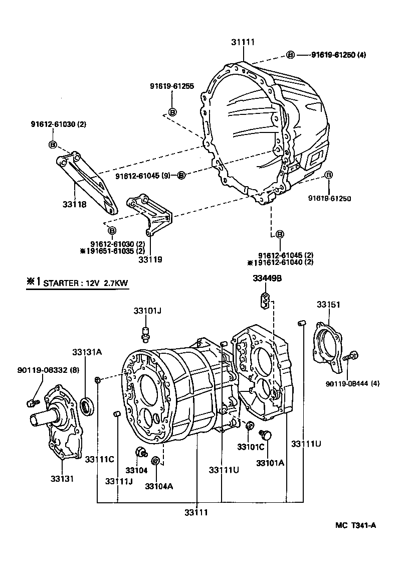  HIACE TRUCK |  CLUTCH HOUSING TRANSMISSION CASE MTM