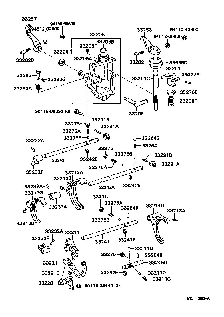  HIACE TRUCK |  GEAR SHIFT FORK LEVER SHAFT MTM