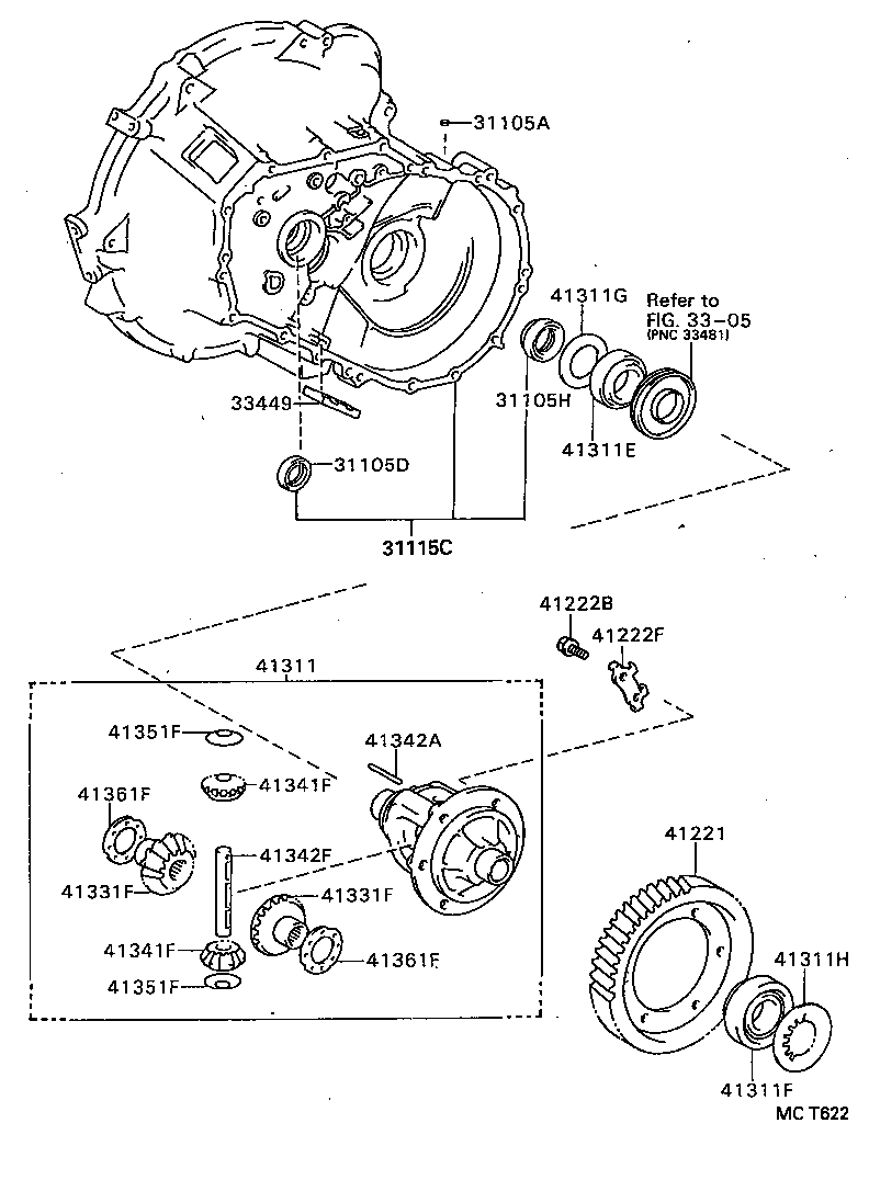  STARLET |  FRONT AXLE HOUSING DIFFERENTIAL