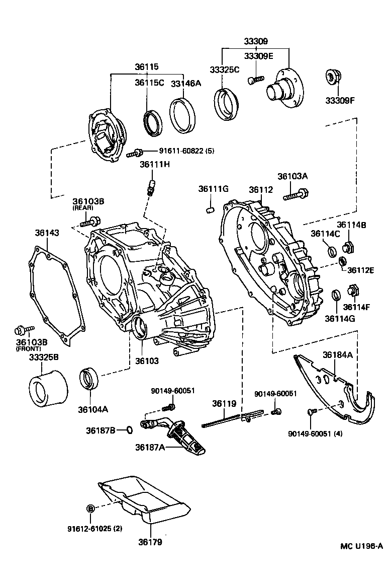  LITE TOWNACE V WG |  TRANSFER CASE EXTENSION HOUSING