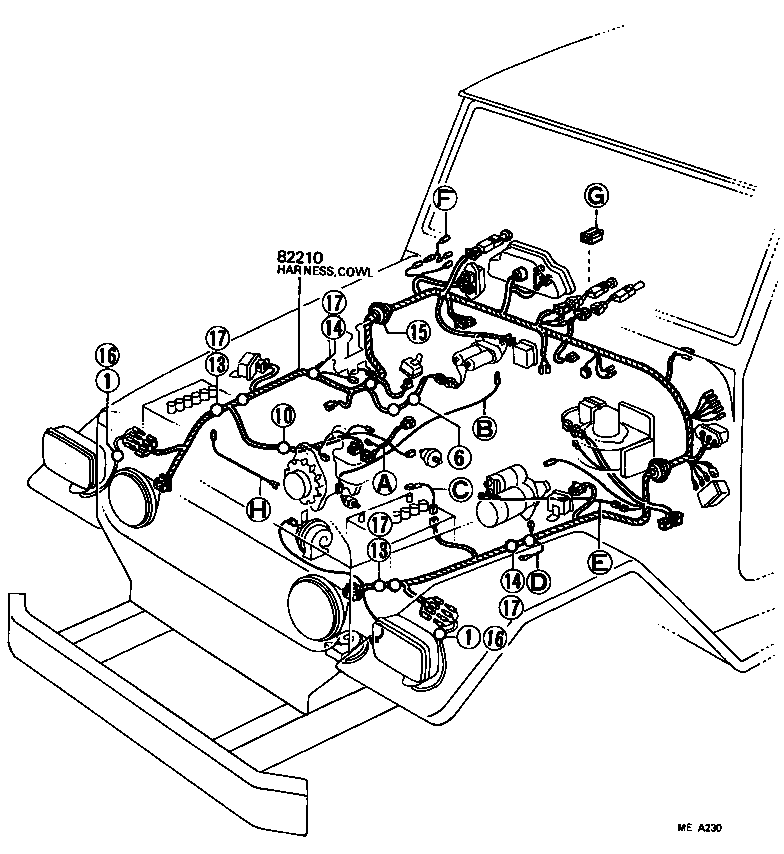 TOYOTA LAND CRUISER 40 50BJ40-KCJ - ELECTRICAL - WIRING CLAMP | Japan