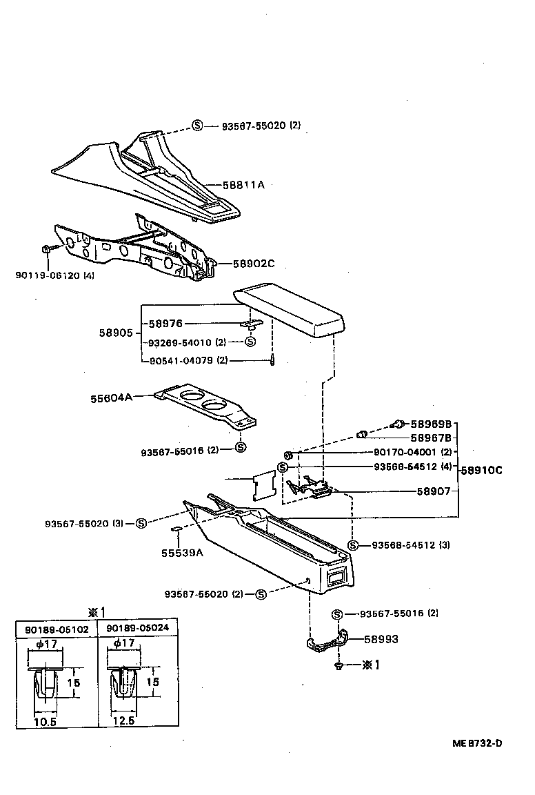  SOARER |  CONSOLE BOX BRACKET