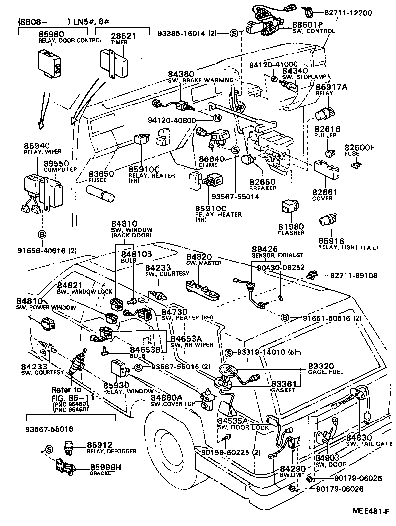  HILUX |  SWITCH RELAY COMPUTER