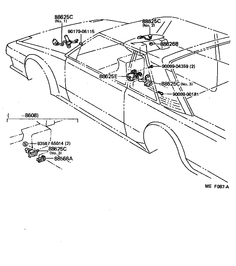  MR2 |  HEATING AIR CONDITIONING CONTROL AIR DUCT