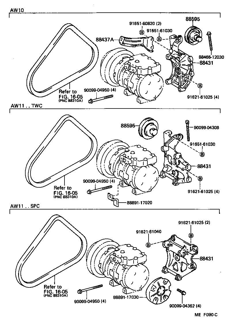  MR2 |  HEATING AIR CONDITIONING COMPRESSOR