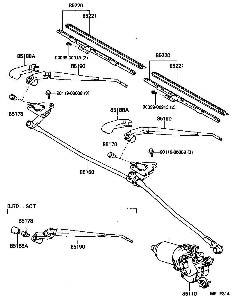  LAND CRUISER S T H T |  WINDSHIELD WIPER