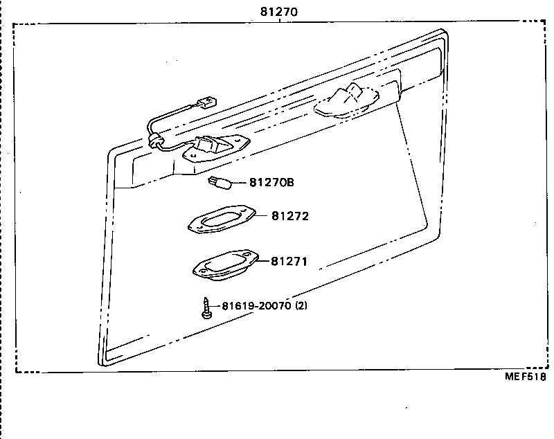  MARK 2 V WG |  REAR LICENSE PLATE LAMP