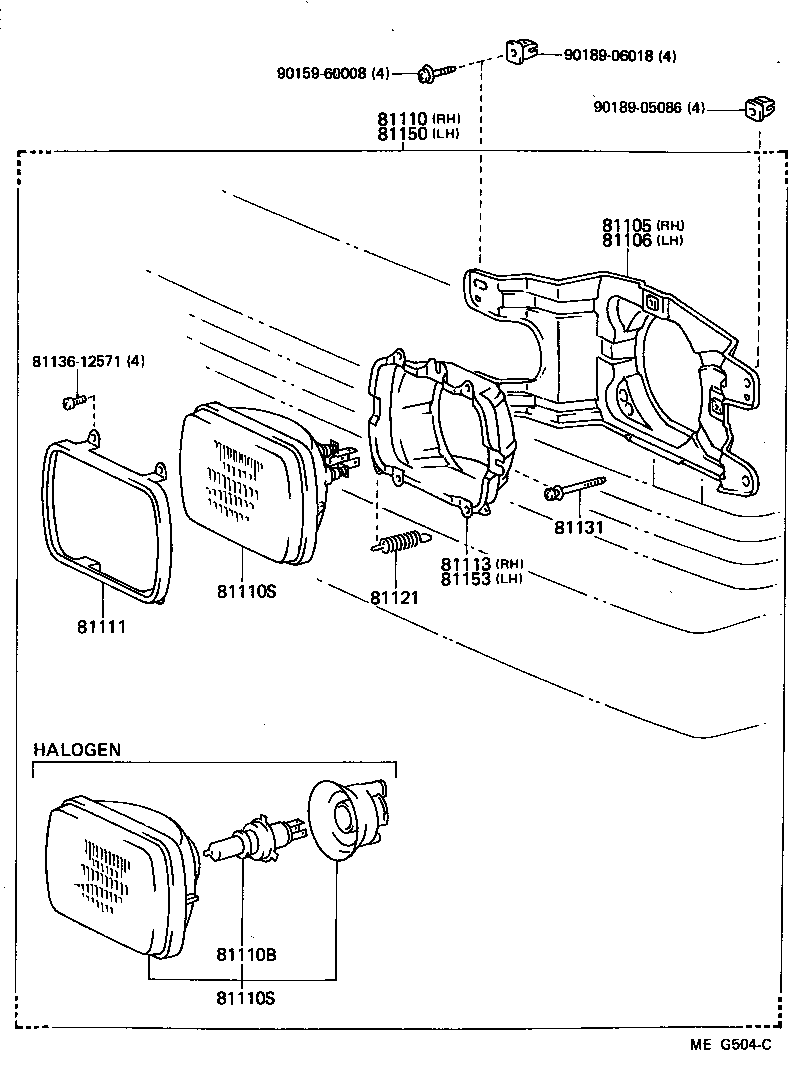  LITEACE VAN WAGON |  HEADLAMP