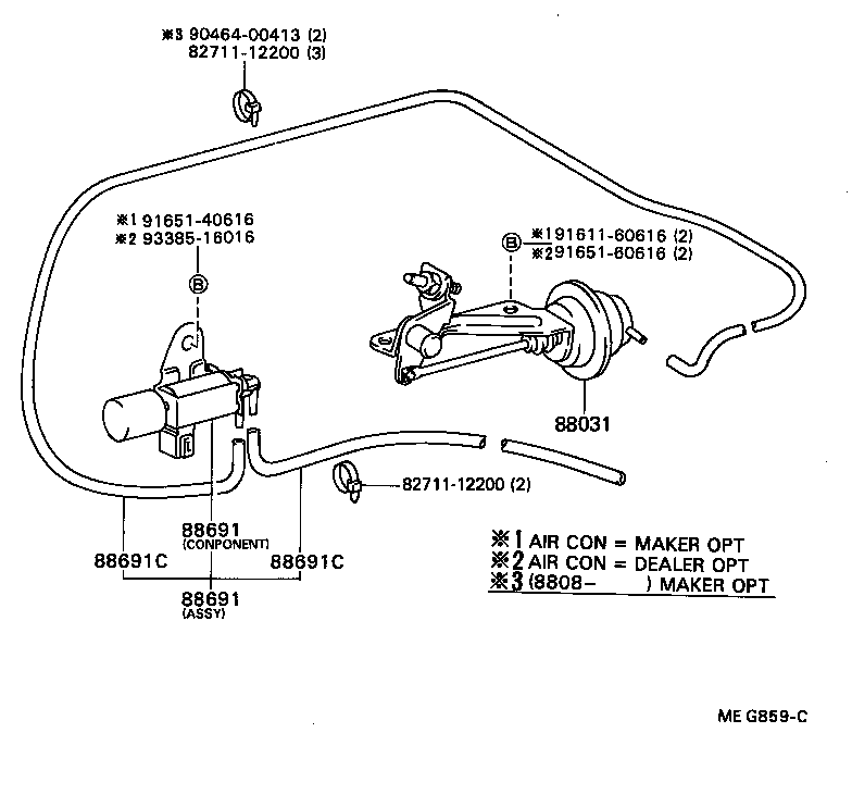  DYNA TOYOACE QUICK |  HEATING AIR CONDITIONING VACUUM PIPING