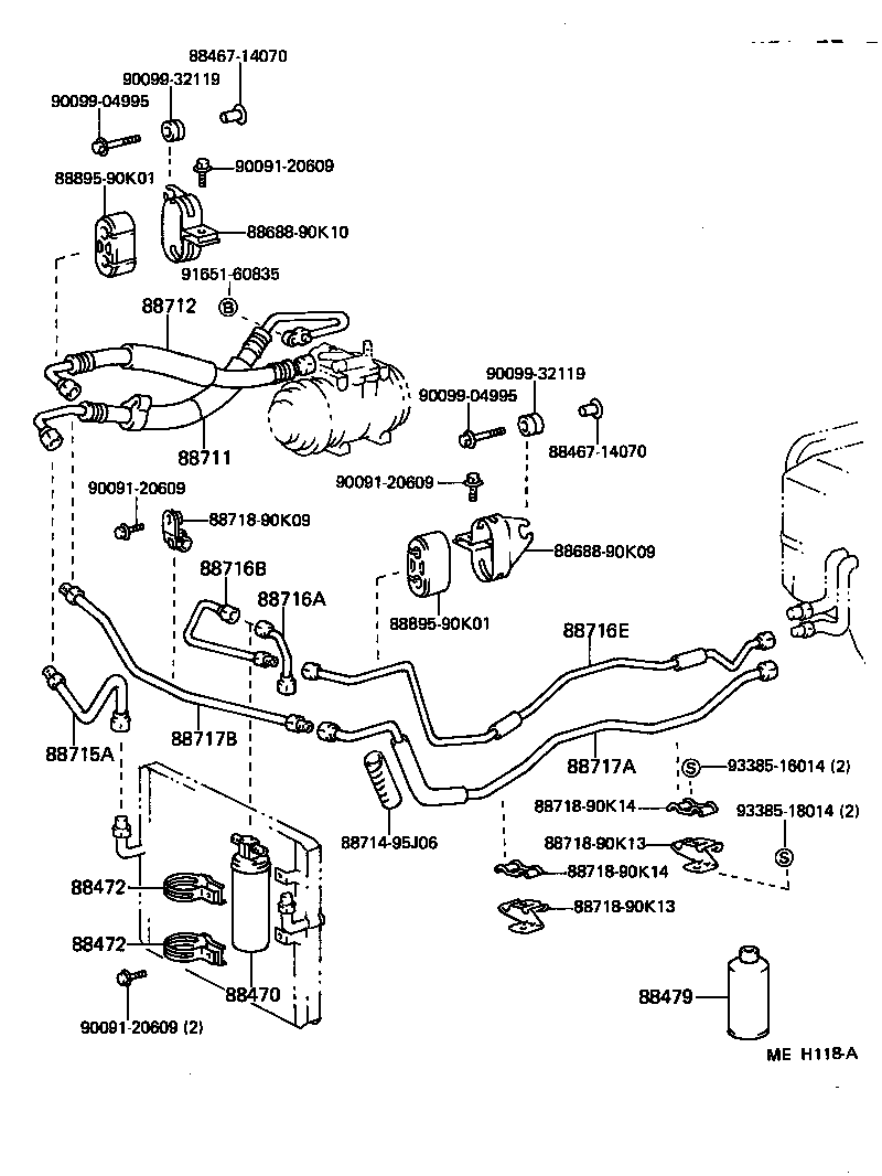  LAND CRUISER S T H T |  HEATING AIR CONDITIONING COOLER PIPING