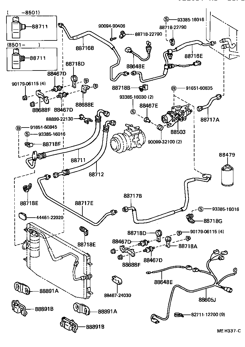  CHASER |  HEATING AIR CONDITIONING COOLER PIPING